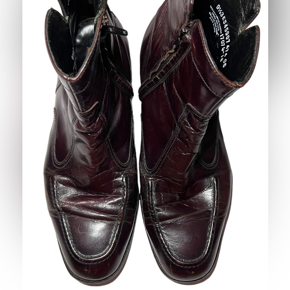 Florsheim Essex Dress Black Cherry Side Zip Ankle Boots Mens Size 9.5 - Picture 10 of 10
